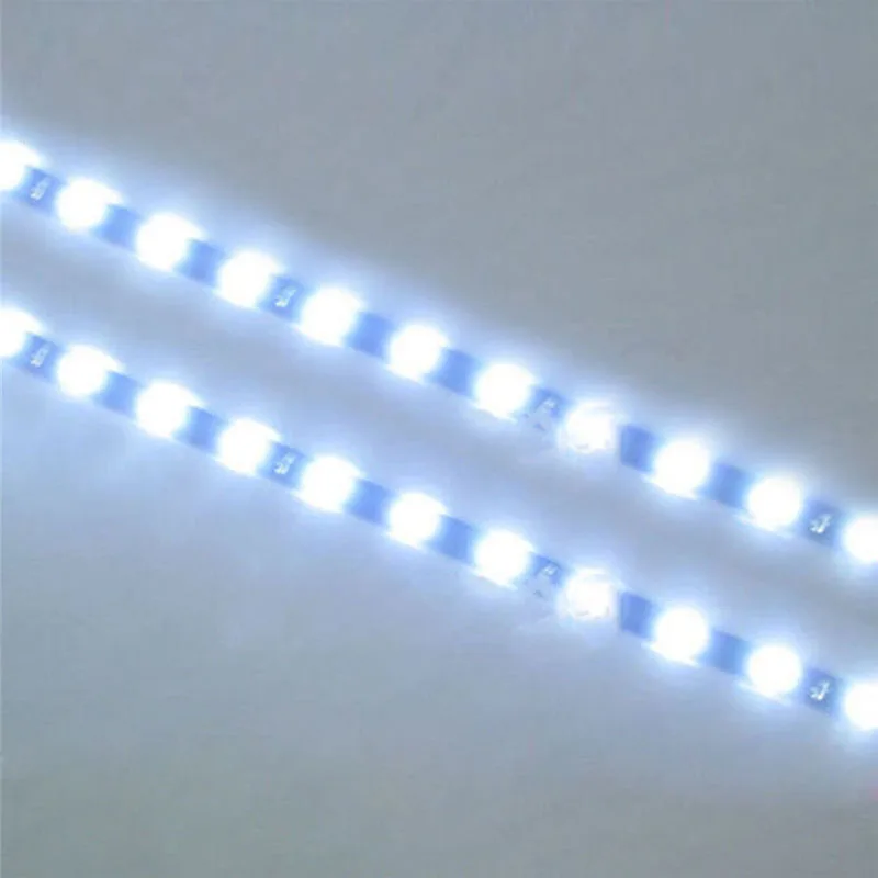 Mayitr  2* 5050 SMD 12 LED Waterproof Flexible Strip Light 12V For Car Home Decor 30cm White Lamp Car Styling