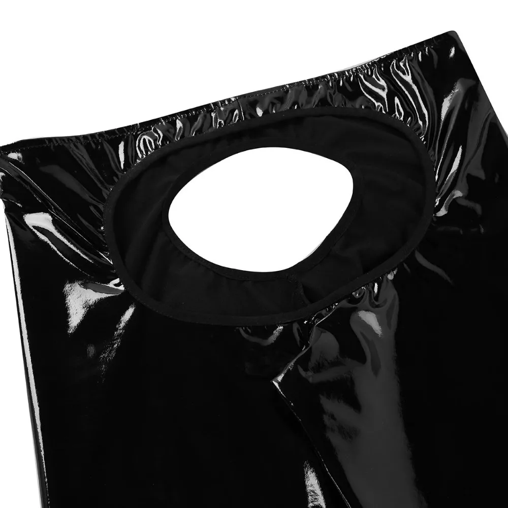 Gay Sexy Mens Lingerie Shiny Patent Leather Open Back Open Pouch Skinny Tight Pants Leggings Night Clubwear Parties Trousers mens sports pants