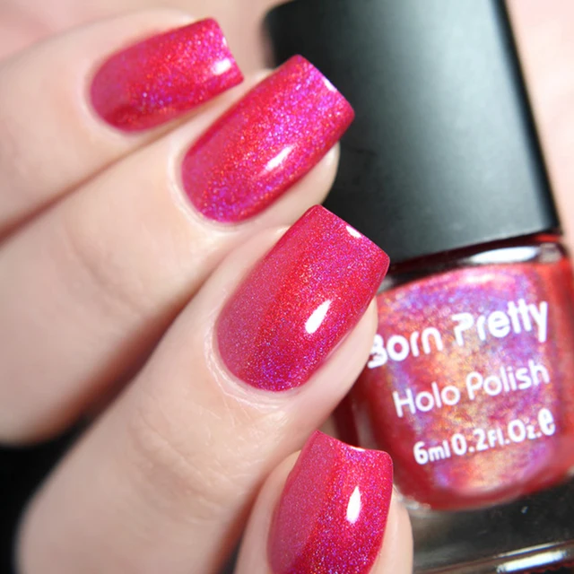 Good Quality 1 Box 6ml Newly Born Pretty Bright Shimmer Red Holo Good Quality 1 Box 6ml Newly Born Pretty Bright Shimmer Red Holo Nail Polish Glitter