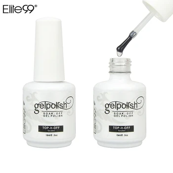 Elite99 Gelpolish 15 ML Abwischen Top Mantel UV LED Gel Polnisch Versiegelung Nail art Salon Shiny Professionelle Schützen Klar UV nagel Gel