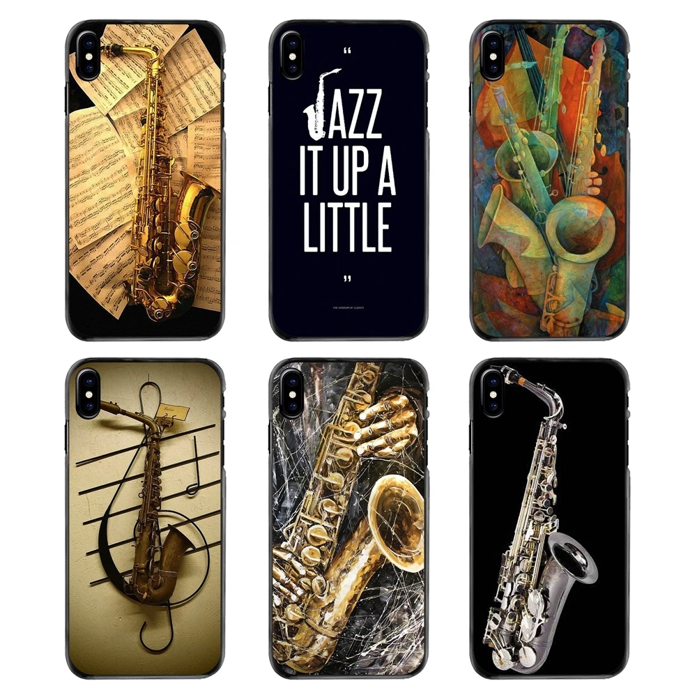 Saxophone SAX Music jazz symbols Art Poster For iPhone 4 4S 5 5S 5C SE 6 6S 7 8 Plus X XR XS Max iPod Touch Phone Bag Case |