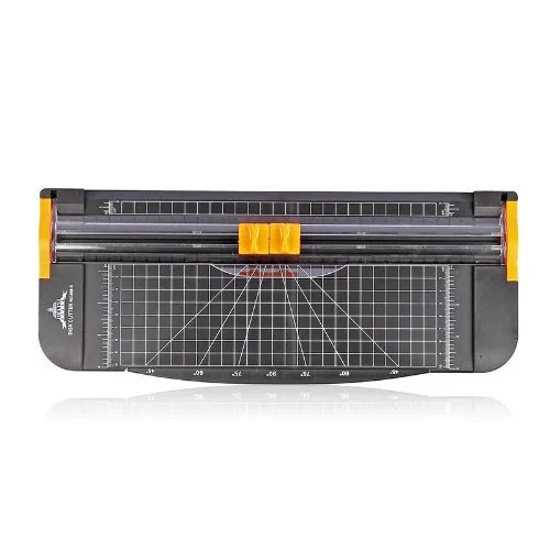

2Sets JIELISI 12 Inch A4 Paper Cutter Trimmer Black-Orange with Multi-function *Automatic Security Safeguard When Cutting*