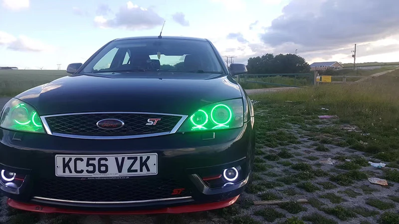 Wifi беспроводной RGB многоцветный светодиодный Angel Eye Halo кольца дневной свет DRL Для Dodge challenger 2008 2009 2010 2011 2012 2013