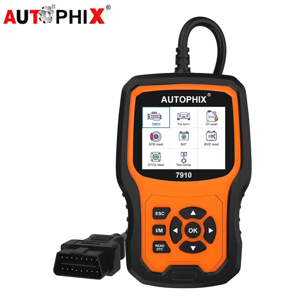 Autophix 7910 Профессиональный OBD2 Автомобильный сканер для E46 E90 E60 E39 DPF TPMS SAS сброс масла полная система OBDII диагностический инструмент - Цвет: Autophix 7910