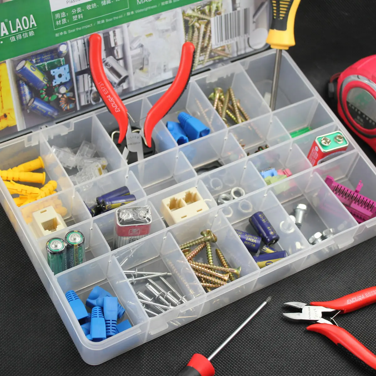 Element box. Коробка для хранения 24 ячейки. боксы пластиковые применение. organizer box. органайзер крышки пластиковые применение.