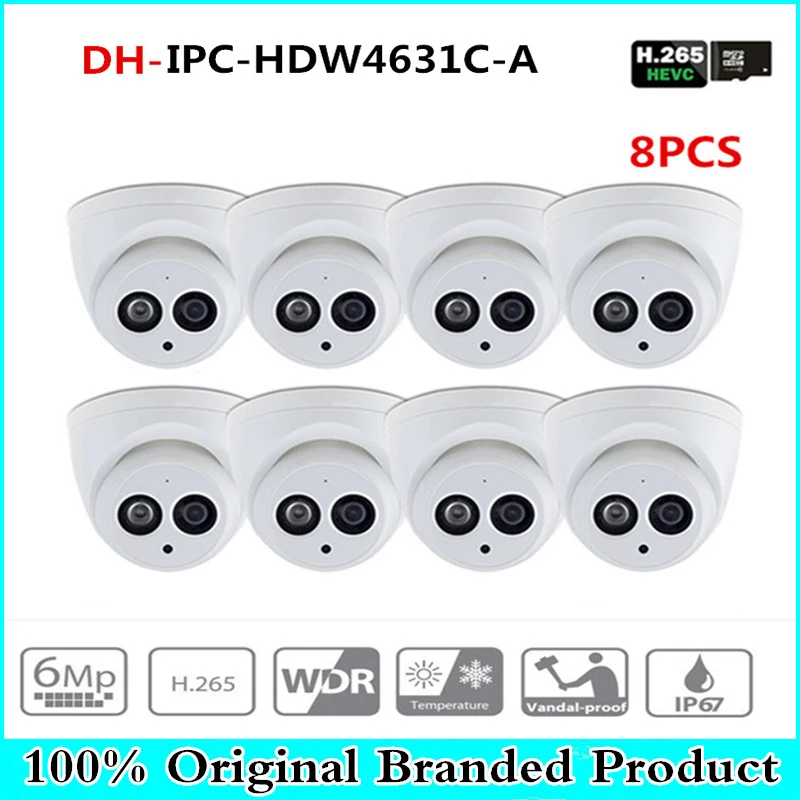 

DH 6MP IP Camera IPC-HDW4631C-A Upgrade From IPC-HDW4431C-A POE Network Mini Dome Cam Built-in MIC CCTV Camera Metal 8pcs/lot