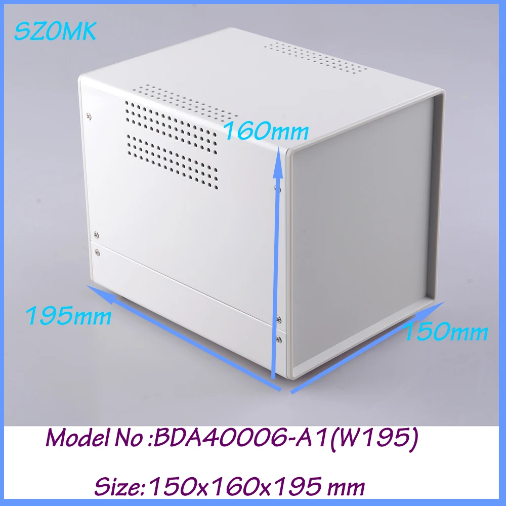 (1pcs)150x160x195mm new electronics metal enclosure box for electronics pcb instrument box industrial enclosures case 2017 775 pcs connector kit 2 54 mm pcb pin headers box packaging electronics machine new electric electronics plug socket