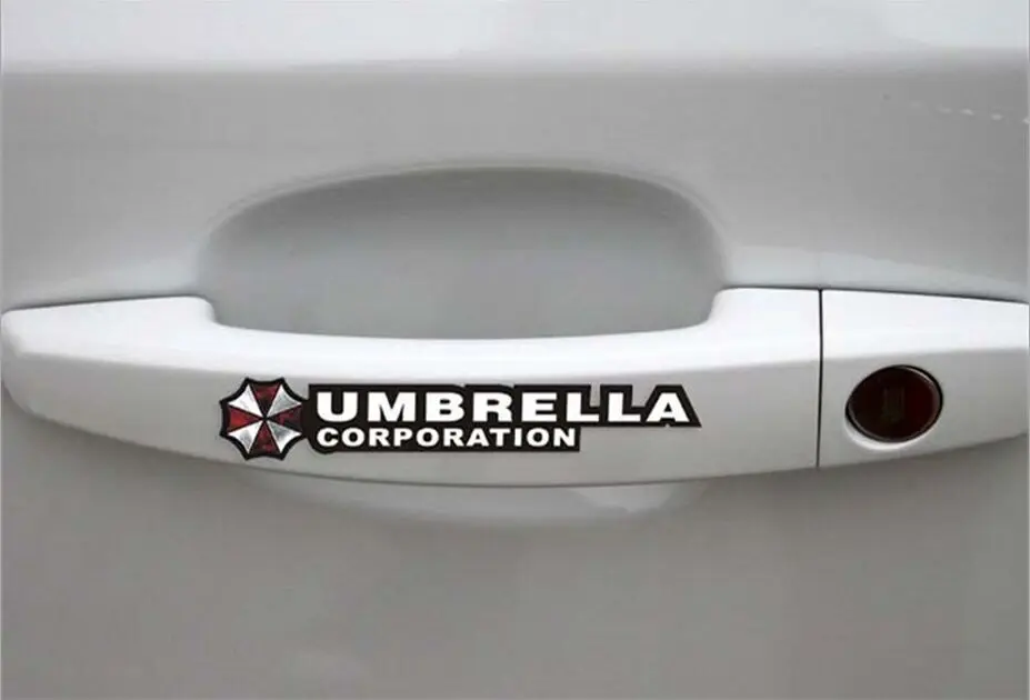 

4*Pcs/Set Resident Evil Corporation Umbrella Car Stickers Decal Cover Waterproof Reflective Car styling On Car Door Handerbar