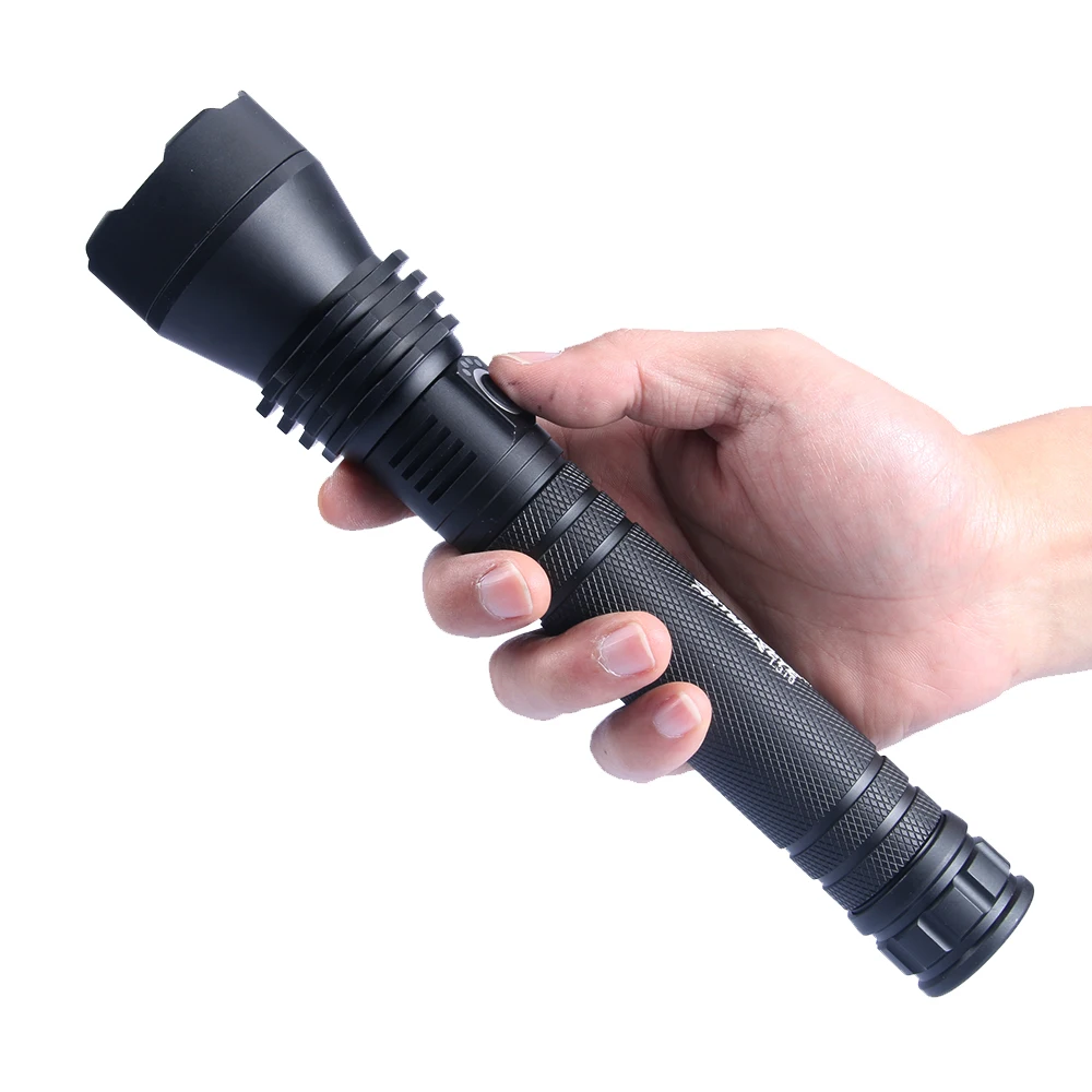 

Waterproof 200000 LM LED Flashlight Zoomable LED Torch Light Power Display USB