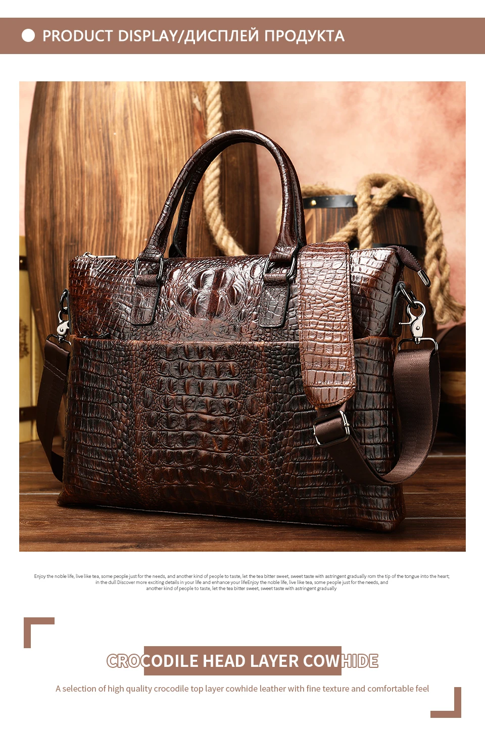 MVA Портфель Мужская сумка из натуральной кожи крокодиловая мужская сумка кожаная сумка для ноутбука Бизнес Офисные Сумки для мужчин сумка 14 дюймов 8854