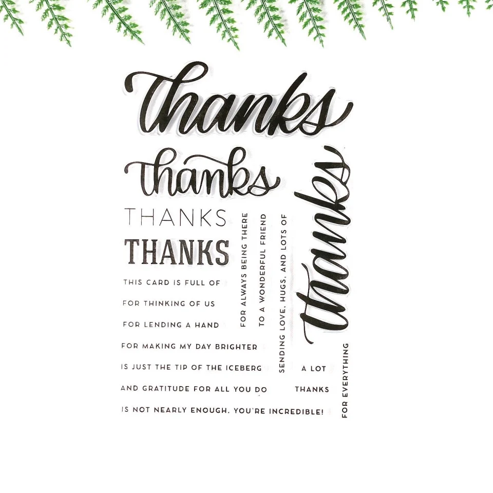 Английские слова спасибо прозрачный значок печать для DIY Скрапбукинг фото украшение для альбома карты делая штамп
