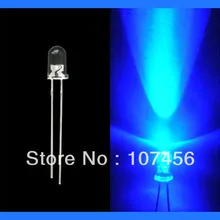 100 шт/партия! 3 мм светодиод(8000mcd) 3мм мигает синим вспышки водный яркий светодиодный свет лампы