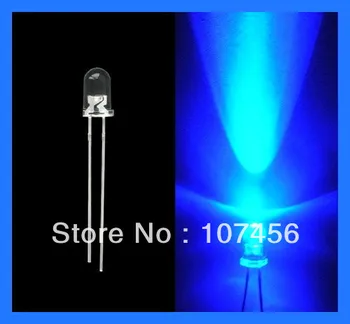 

100pcs/lot free shipping!!! 3mm flashing Blue LED(8000mcd)3mm blinking Blue flash water clear led light lamp