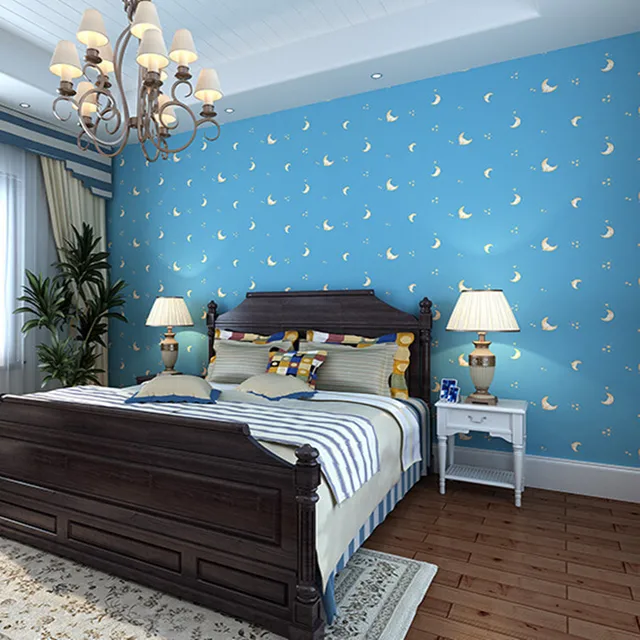 Sky blue farbe mond gesicht romantische kinder