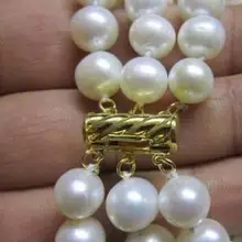 > Благородные Ювелирные изделия пресноводные новые 7,5-" 9-10 мм белый жемчужный браслет 14 k