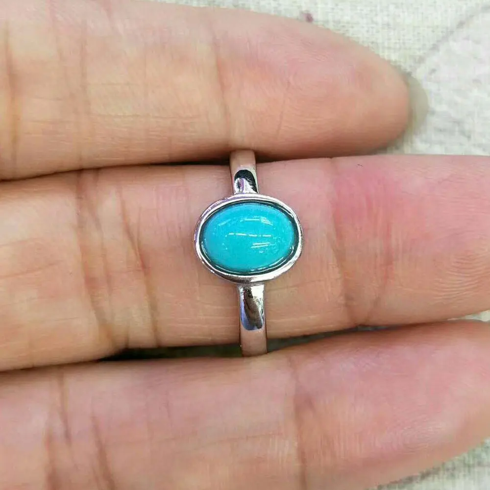 RADHORSE 925 Серебряные кольца для Для женщин Fine Jewelry бирюзовый в сдержанном стиле