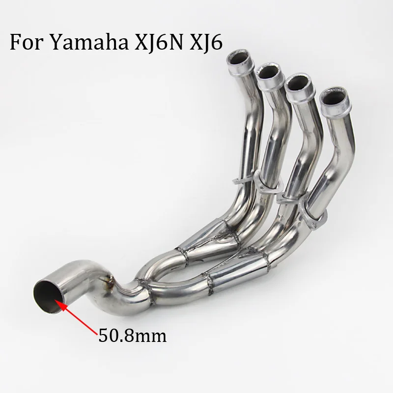 Slip on For Yamaha XJ6N XJ6 Motorcycle Exhaust Stainless Steel Front Link Pipe Without Muffler - - Racext 14