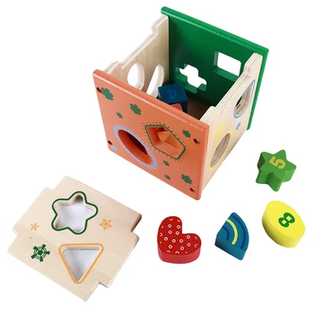 

Geometric Shape Puzzle Games Color Shape Cognitive Matching Learning Education Toys For Children Wooden Intelligence Box 2019New