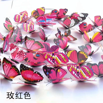 

SPR Freeshipping 7cm in Dark Butterfly On Your Curtain! Vivid Butterfly With Magnet or Pin For Home And Garden Decoration