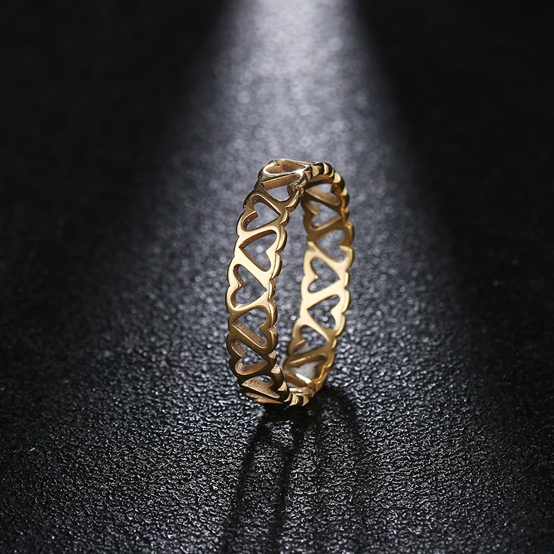 DOTIFI 316L кольца из нержавеющей стали для женщин сердце обручальное кольцо ювелирные изделия