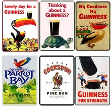 Guinness налет винтажный металлический постер кафе Оловянная вывеска Бар паба Декор тарелки настенные художественные наклейки Железный плакат реклама пива знаки