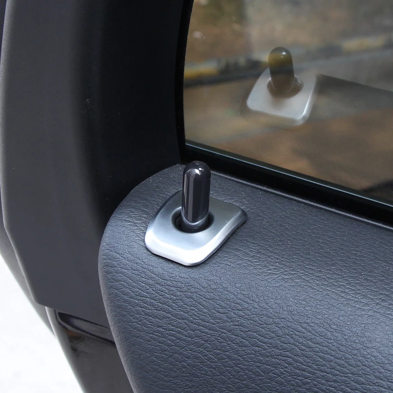 ABS Matte Interior Door Lock Pins Cover Trim 4pcs For BMW X5 F15 2014-2017