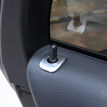 

4X Chrome plate ABS Interior Door Lock Pins Pin Decoration Cover Trim For BMW X5 F15 14-17 & X6 F16 2015 - 2017