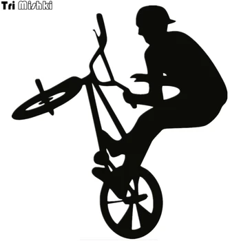 

Tri Mishki HZX367# 16.2*15cm bike rider car sticker auto funny car stickers