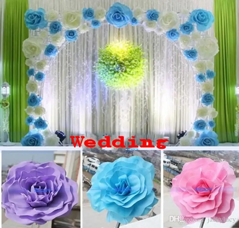 30cm 12 Big Foam Rose Flower For Wedding Stage Background Door