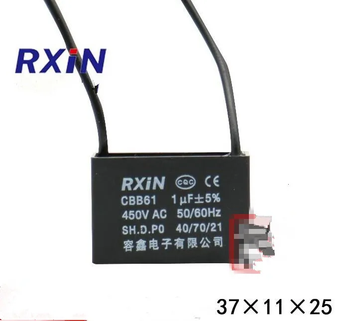 

Capacitors 1uf 450V AC CBB61 Metallized Capacitor For Motor Start-up Ceiling Fan