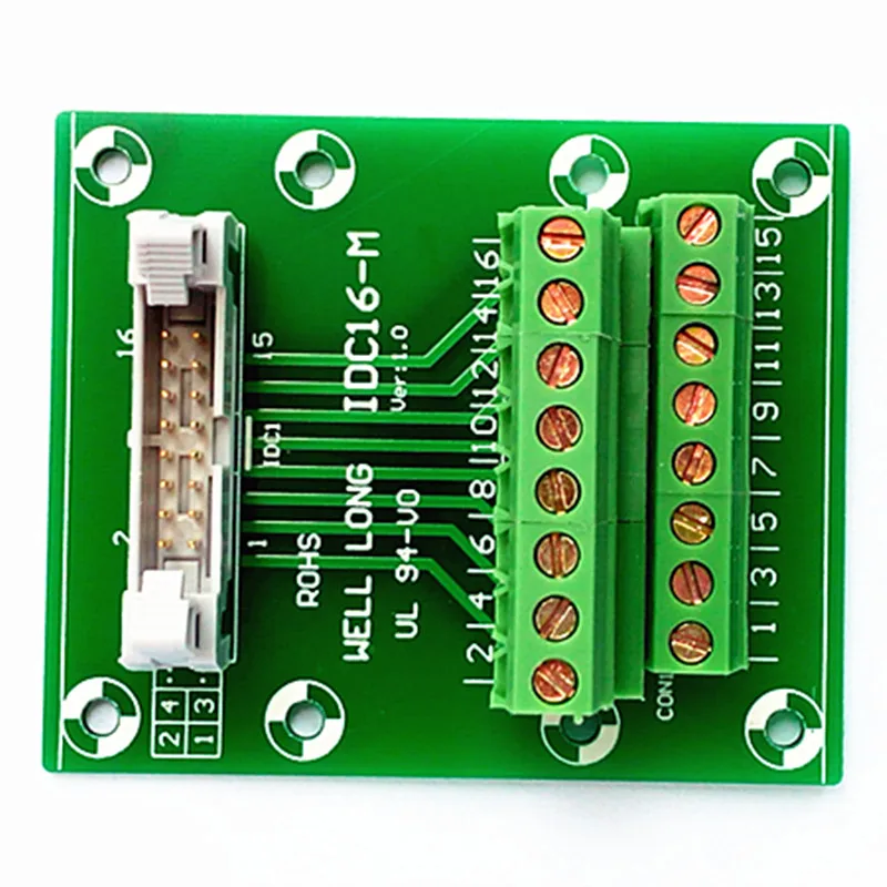 IDC16 2x8 штифтов 0 1 &quotштыревой секционный щит клеммный блок разъем.|terminal block|connector