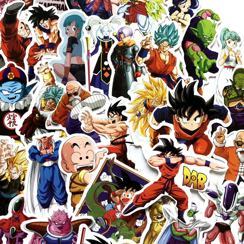 100pcs Seven Dragon Ball Cartoon Anime Luggage Stickers Waterproof Notebook Car Body Skateboard Laptop Stationery Anime Stickers 100pcs Seven Dragon Ball Cartoon Anime Luggage Stickers Waterproof Notebook Car Body Skateboard Laptop Stationery Anime Stickers