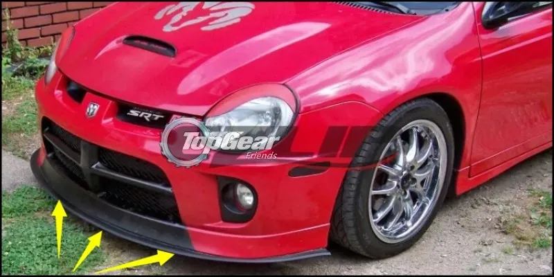Lábios para Dodge Saia para Topgear Fãs para Vista do Carro Pára-choques Lábio Defletor Verna Atitude Frente Spoiler Tuning Corpo Kit Tira - 5 Saia abertura frontal