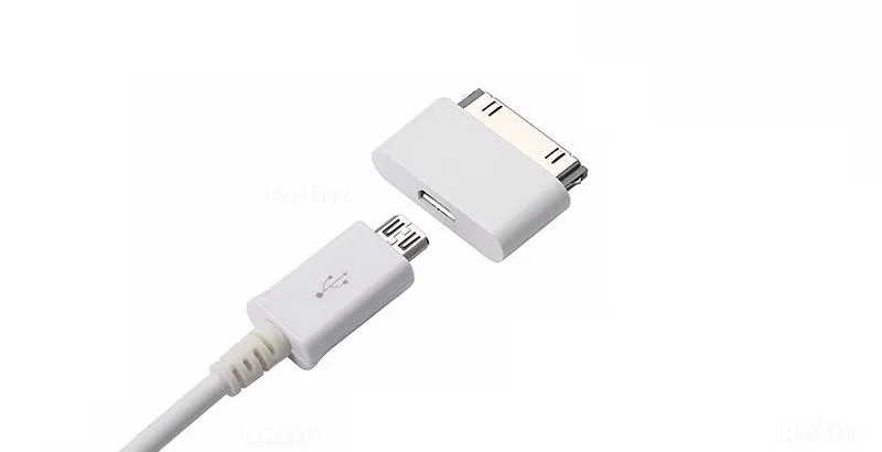 Разъемом Micro USB на обоих концах для подключения внешних устройств к 30-контактный разъём для Apple iPhone 4 4S iPhone4S зарядный кабель адаптер Ультра маленький белый аксессуары для ванной комнаты