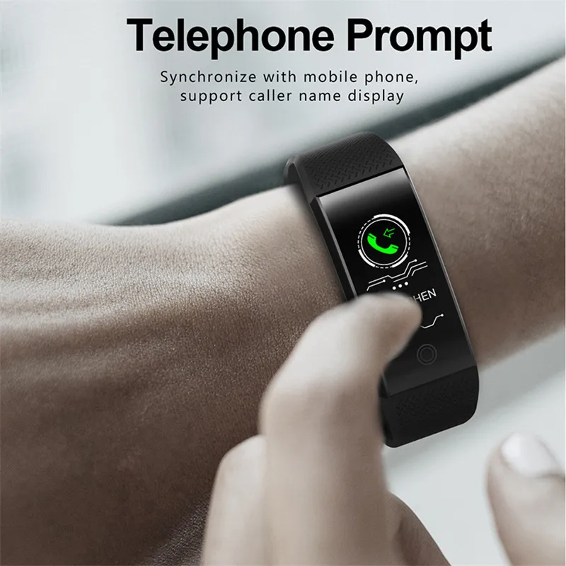  QW18 Color Screen Smart Bracelet Heart Rate Monitor IP68 Waterproof Fitness Tracker Band Bluetooth  - 32883929788