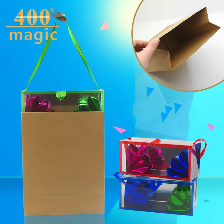 

Large Size Super Delux Paper Bag Appearing Flower From Empty Box Stage Magic Tricks Dream Bag Large Illusion Magic Kid Gifts