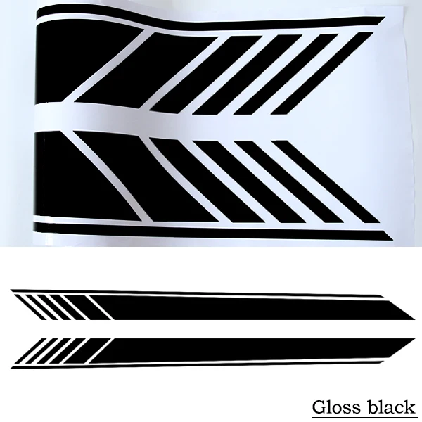Новое издание 1 стиль боковая юбка гоночная полоса виниловая наклейка наклейки для Mercedes Benz W176 A класс A180 A200 A250 A45 AMG - Название цвета: Gloss Black