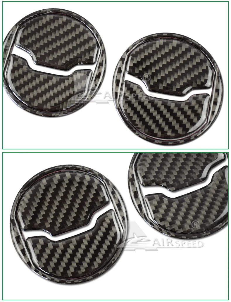 Ford Mustang Carbon Fiber Car Interior Central Air Conditioner Outlet Decorative Cover Sticker (3)