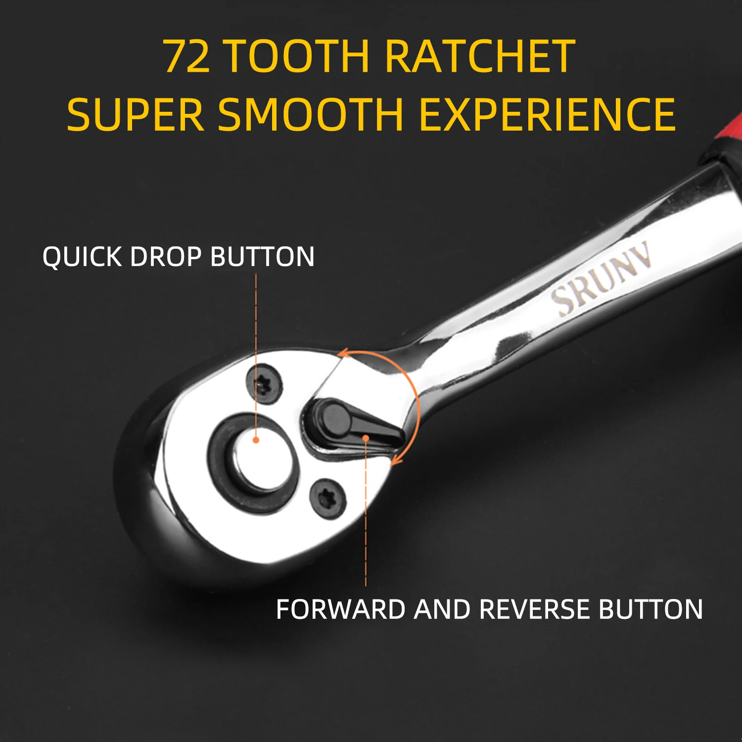 Ratchet Wrench Retractable Labor Saving 1/2 3/8 1/4 Two-Way Thorn Wheel Hex Socket Wrench Car Repair Tool Tiger wrench