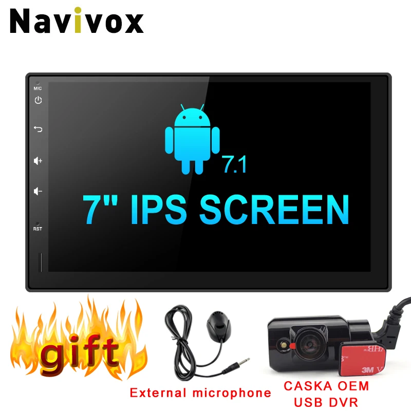 Navivox 7 One din font b Car b font Multimedia Player Android 7 1 1 Quad