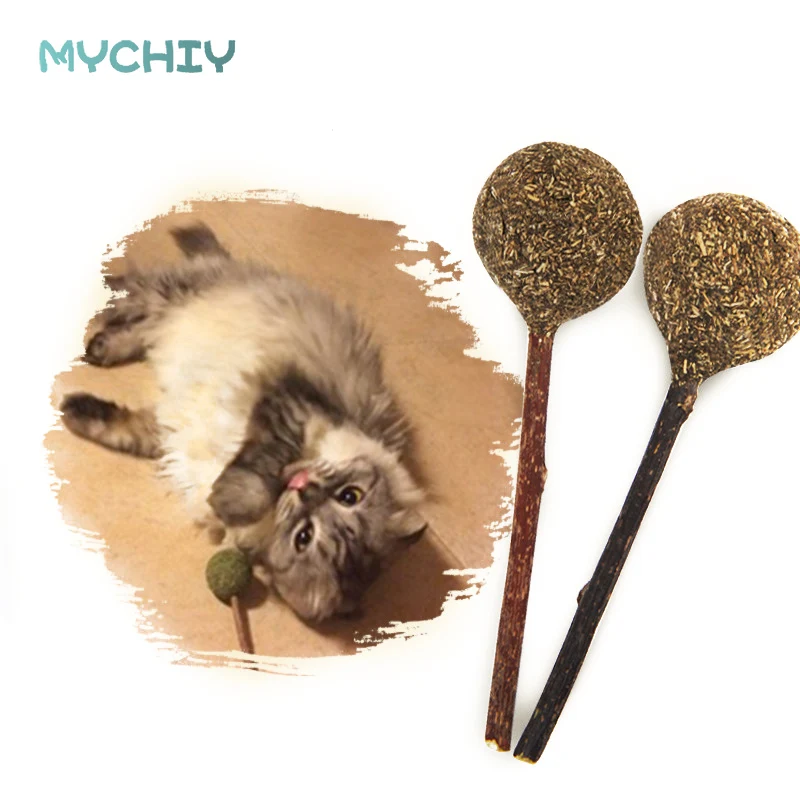 Mint Ball Funny Cat Stick Pet Food Snack Toys Clean Teeth Rod Wood Scorpio Lollipop Safe Biting Products New | Дом и сад