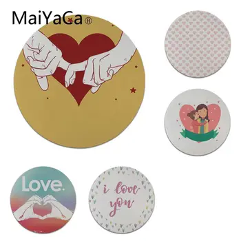 

MaiYaCa New Designs Heart Shaped Handle Laptop Computer Mousepad Size for 20x20cm 22x22cm Small Mousepad