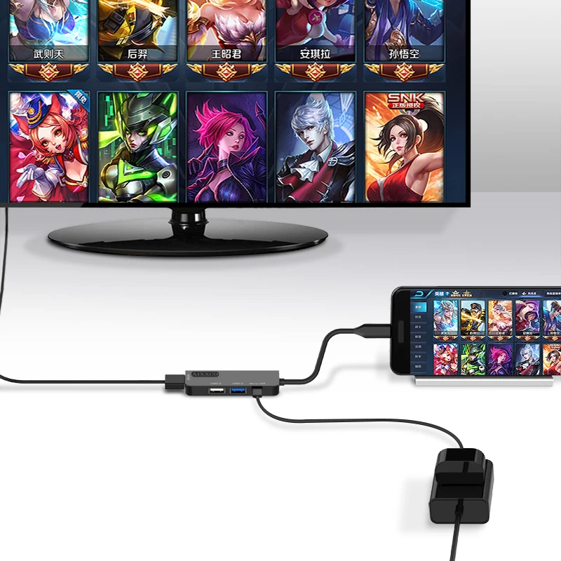 Generic AIXXCO USB C HUB USBC To 3.0 HUB HDMI Thunderbolt 3 Adapter