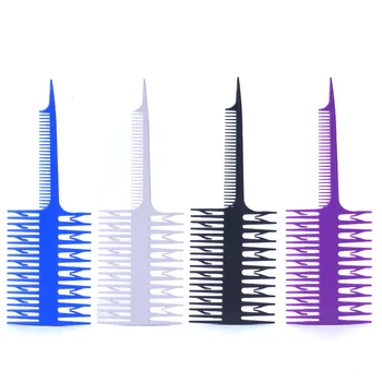 

1PC Salon Professional Fish Bone Shape Comb Hair Dyeing Sectioning Highlighting Comb Women Big Tooth Comb Hair Dyeing Tool