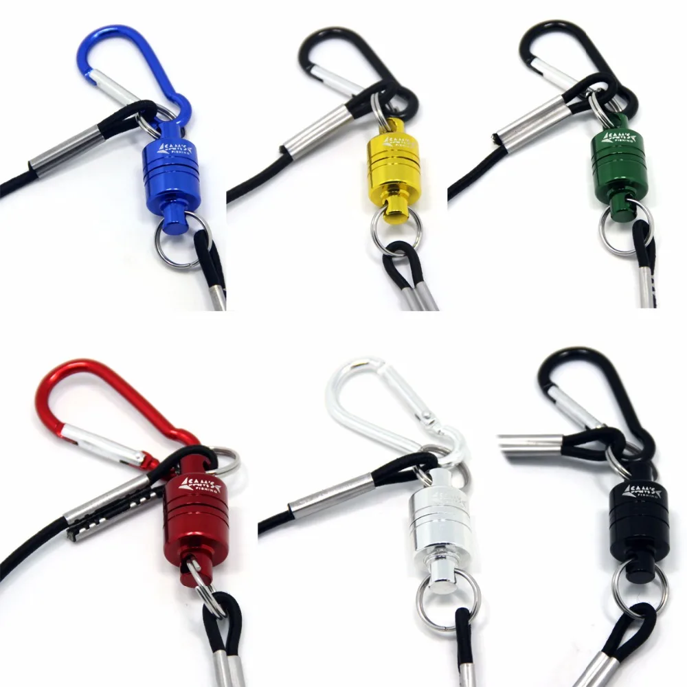 

SAMS Fishing Magnetic Net Release Holder with Lanyard for Landing Net Magnet Clipper Fishing Accessories