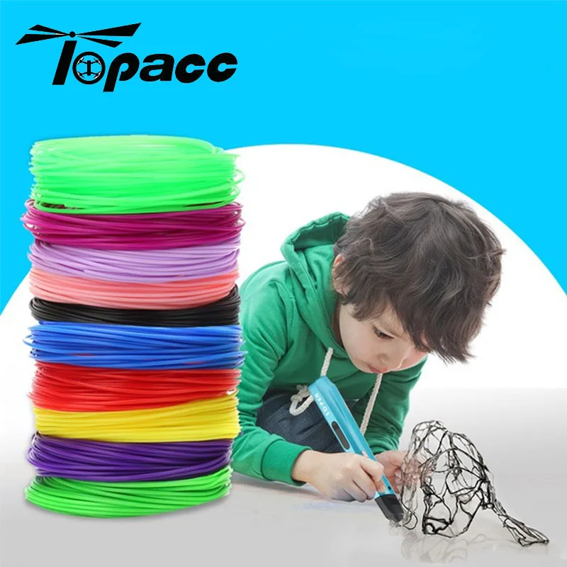 

For 3D Pen Printing Creative Line 20 Colors 1.75mm 5M 10M 50M 100M Children Print Drawing PLA ABS Material Multicolor Random