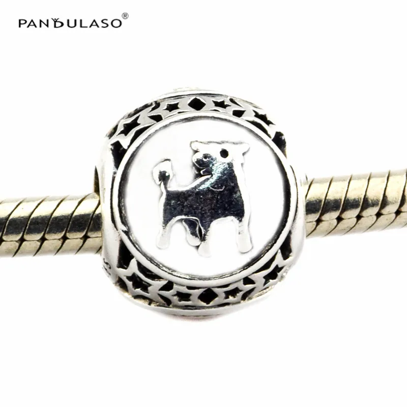 

Hot Sale Taurus Star Sign Charm Beads 100% 925 Sterling Silver Fits for Brand Bracelet DIY Autumn Charm New