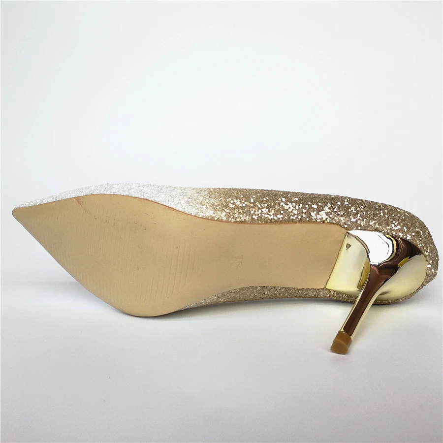 Туфли женские с блестками и градиентом большие размеры|wedding pumps|pumps womenparty pumps |