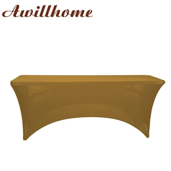 

Awillhome 8ft Full Color Hot christmas tablecloth Table Cover table cloth for Wedding Party Decor Dinner Banquet Table Cover 302
