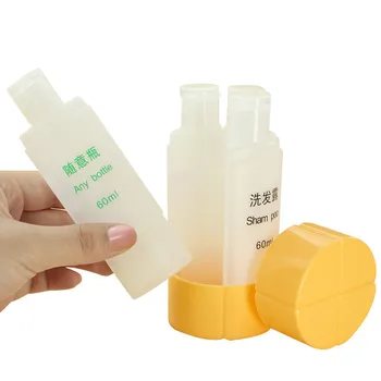 

3 in 1 Storage Sub-Bottle Flip Lid Portable Plastic Lotion Shampoo Container 4 in 1 Empty Bottle for Travel Camping Outing